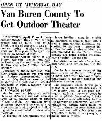 Sunset Auto Theatre - Sunset Article 4-25-50 (newer photo)